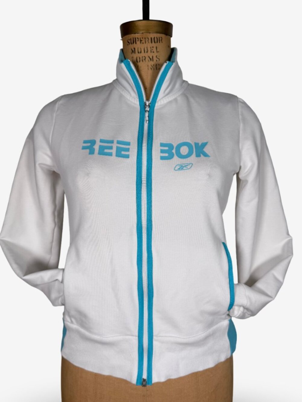 Y2K Reebok Front Logo Zip Up Vest